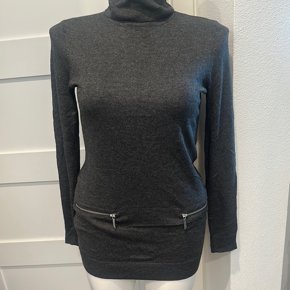 MICHAEL Michael Kors Sweaters - MICHAEL Michael Kors Dark Gray Turtleneck Sweater